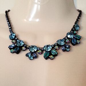 Antique Regency blue jeweled necklace